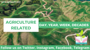 Agriculture Day Week Years Decades