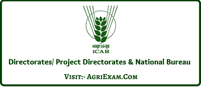 Agriculture Project & Bureau By ICAR