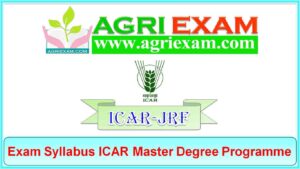 ICAR JRF Syllabus Agronomy