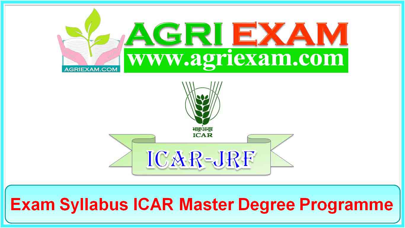 ICAR JRF Syllabus AGRICULTURAL ENGINEERING AND TECHNOLOGY