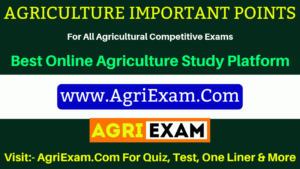 General Agriculture Study Table