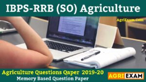 IBPS RRB (SO) Agriculture 2019 Question Paper
