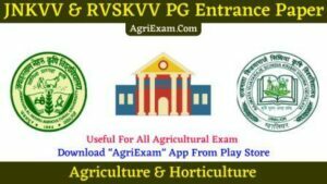 JNKVV and RVSKVV PhD Horticulture Fruit Science Entrance Question Paper 2020