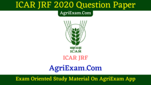 AGRI BUSINESS MANAGEMENT JRF 2020