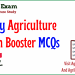Important Agriculture MCQs: Agronomy, Soil Science & Irrigation Part:-1